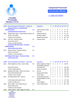 comunicato 02 - FIPAV Novara