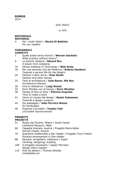 2014 nr 976 EDITORIALE EDITORIAL X Per i nostri lettori / Nicola Di