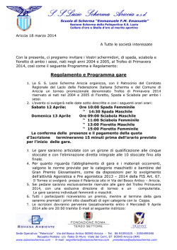 SSLazio Scherma Ariccia cherma Ariccia