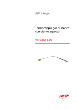 Termocoppia gas di scarico - EGT con giunto esposto