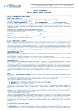 Foglio informativo - Banca Mediolanum