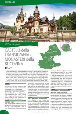 CASTELLI della TRANSILVANIA e MONASTERI della