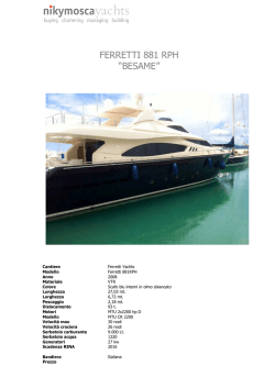 Ferretti Besame Tech. Spec