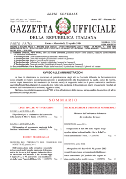 GU Serie Generale n.94 del 23-4-2014