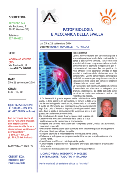 PROGRAMMA PATOFISIOLOGIA E MECCANICA