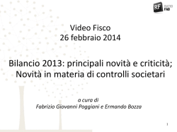 Bilancio 2013 - Ordine dei dottori commercialisti e degli esperti
