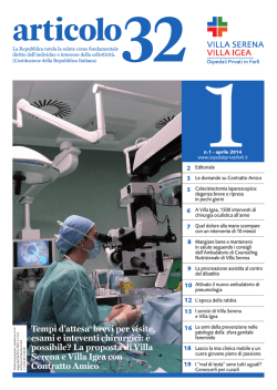 Aprile 2014 - Ospedale Forl&igrave;, Villa Serena e Villa Igea