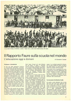 Il Rapporto Faure sulla scuola nel ma do