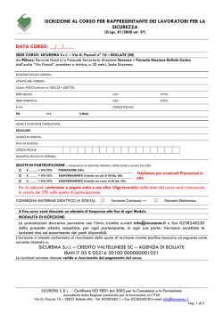 Aggiornamento RLS (4h)