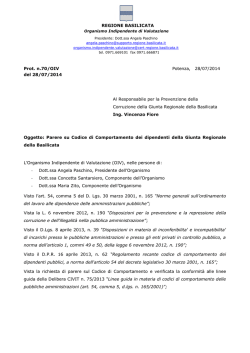 Parere OIV - Regione Basilicata