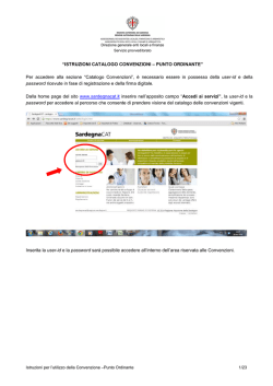 “ISTRUZIONI CATALOGO CONVENZIONI – PUNTO