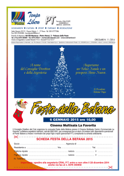 Circolare 11 - Cral Poste Mantova