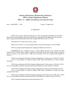 Disposizione del personale in regime di part-time