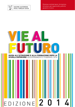 Vie al Futuro - Regione Autonoma Friuli Venezia Giulia