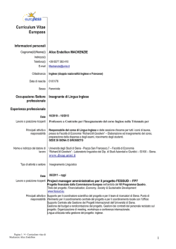 Curriculum vitae - Dipartimento di Studi aziendali e giuridici