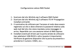 Configurazione veloce RMS Packet 1 - Scaricare dal sito Winlink.org