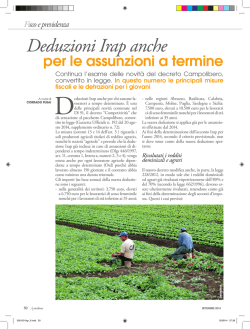 Deduzioni Irap anche per le assunzioni a termine