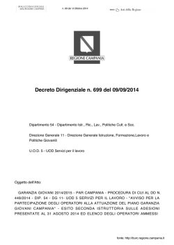 Secondo decreto di approvazione