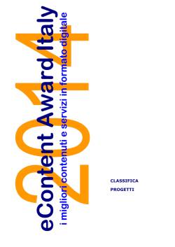 CLASSIFICA PROGETTI - eContent Award Italy