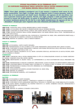 FIUGGI PALATENDA 20-22 FEBBRAIO 2015