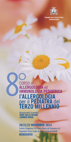 VIII Corso di Allergologia e Immunologia Pediatrica