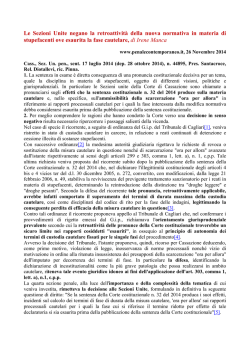 Le Sezioni Unite negano la retroattivit&agrave; della nuova