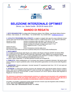 Bando di regata - Optimist Italia