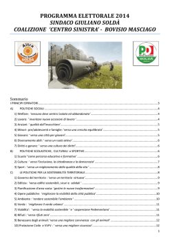 programma elettorale 2014 sindaco giuliano sold&agrave; coalizione