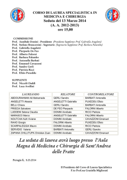 commissione del 13 marzo 2014 - Universit&agrave; degli Studi di Perugia