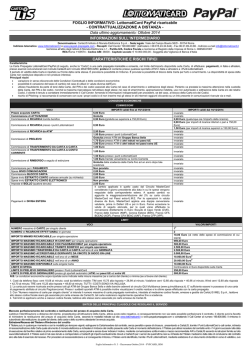 FOGLIO INFORMATIVO: - Lottomatica Italia