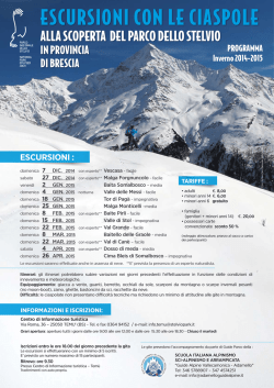 ESCURSIONI CON LE CIASPOLE - Parco Nazionale dello Stelvio