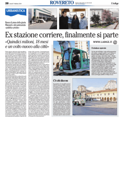 Rovereto, ex stazione corriere, finalmente si parte
