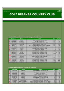 GOLF BRIANZA COUNTRY CLUB