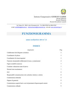 FUNZIONIGRAMMA - Istituto comprensivo Camaiore 2