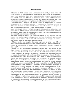 RELAZIONE PERIODICA - Vivere Senigallia