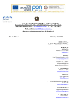 Bando FESR-E1-2014 - Torelli