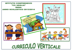 P.O.F. 2013-2014 &mdash; Curriculo Verticale Pag. 1 -