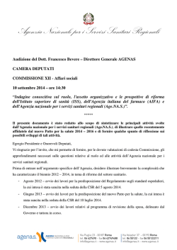 Agenzia Nazionale per i Servizi Sanitari Regionali