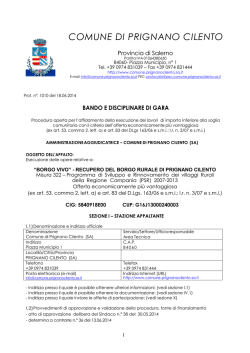 PSR 322 -Bando di gara Prignano CIlento_vers