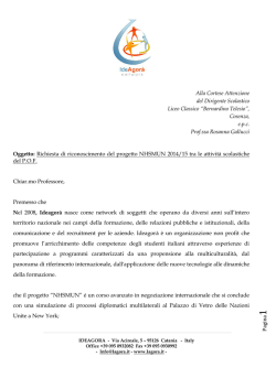 Progetto di simulazione diplomatica presso le Nazioni Unite