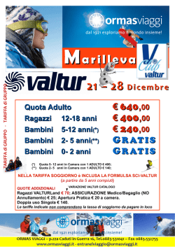 21 &ndash; 28 Dicembre Marilleva