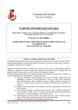 capitolato speciale di gara