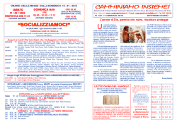 CAMMINIAMO INSIEME! CAMMINIAMO INSIEME!