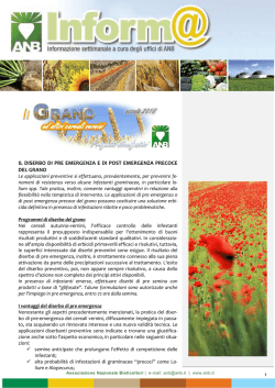 diserbo grano pre em 2014 - Associazione Nazionale Bieticoltori