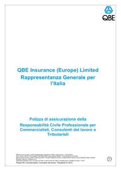 QBE Insurance (Europe) Limited Rappresentanza