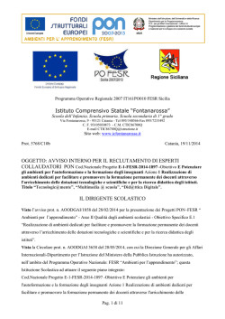 Bando collaudatore E-1-FESR-2014-1897