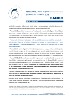 Bando Premio COMEL 2015