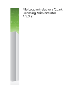 File Leggimi relativo a Quark Licensing Administrator 4.5.0.2