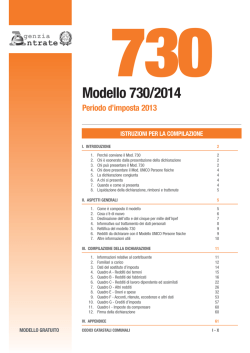 Modello 730/2014 - Universit&agrave; di Udine