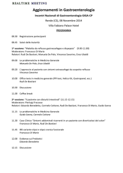“Aggiornamenti in gastroenterologia ”
